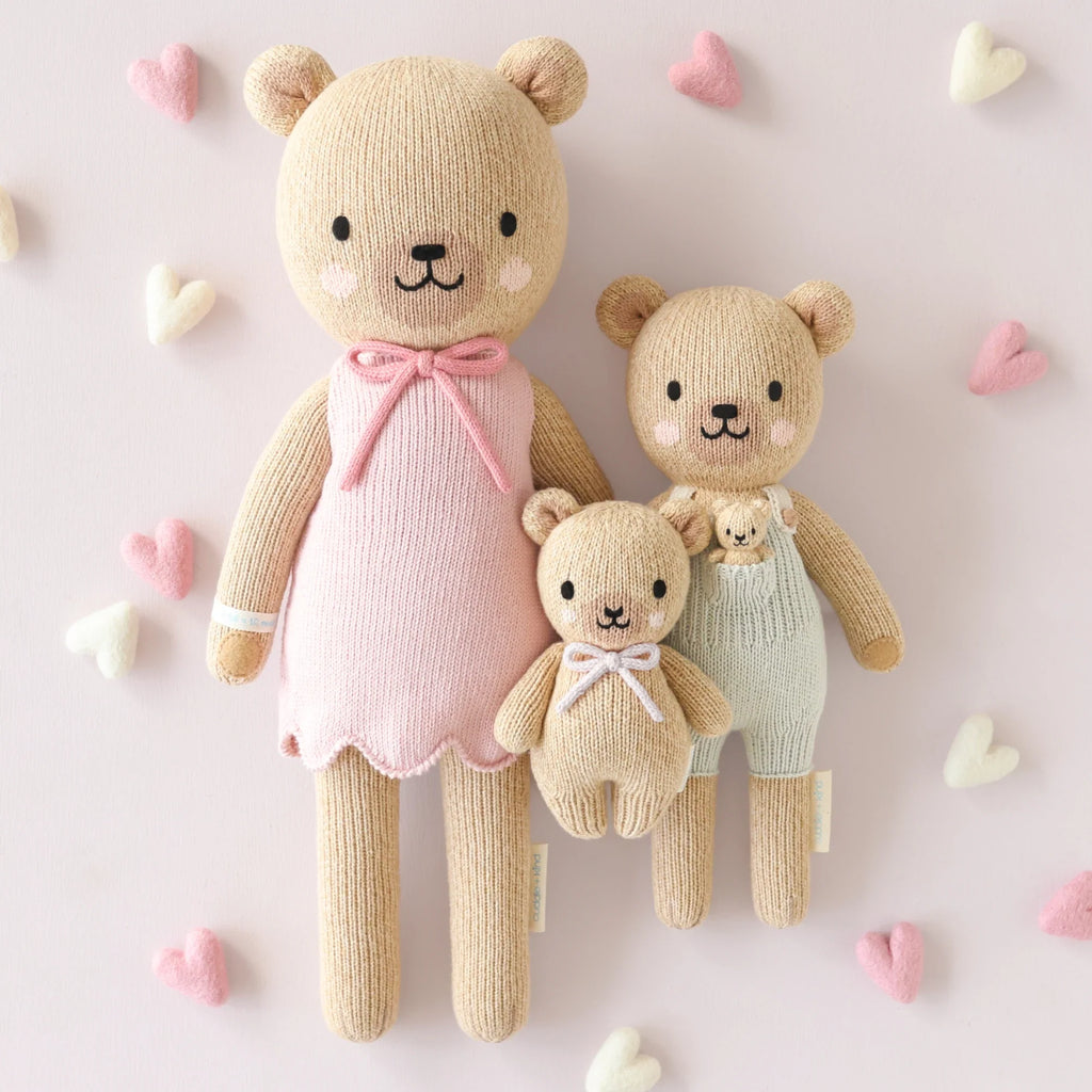 Baby honey bear (lavender bow)
