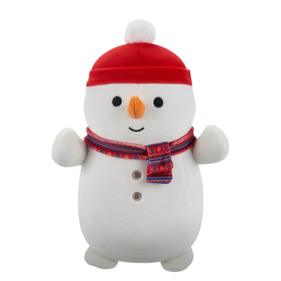 Squishmallow 10 Inch Manny the Snowman Christmas Hug Mees Plush Toy