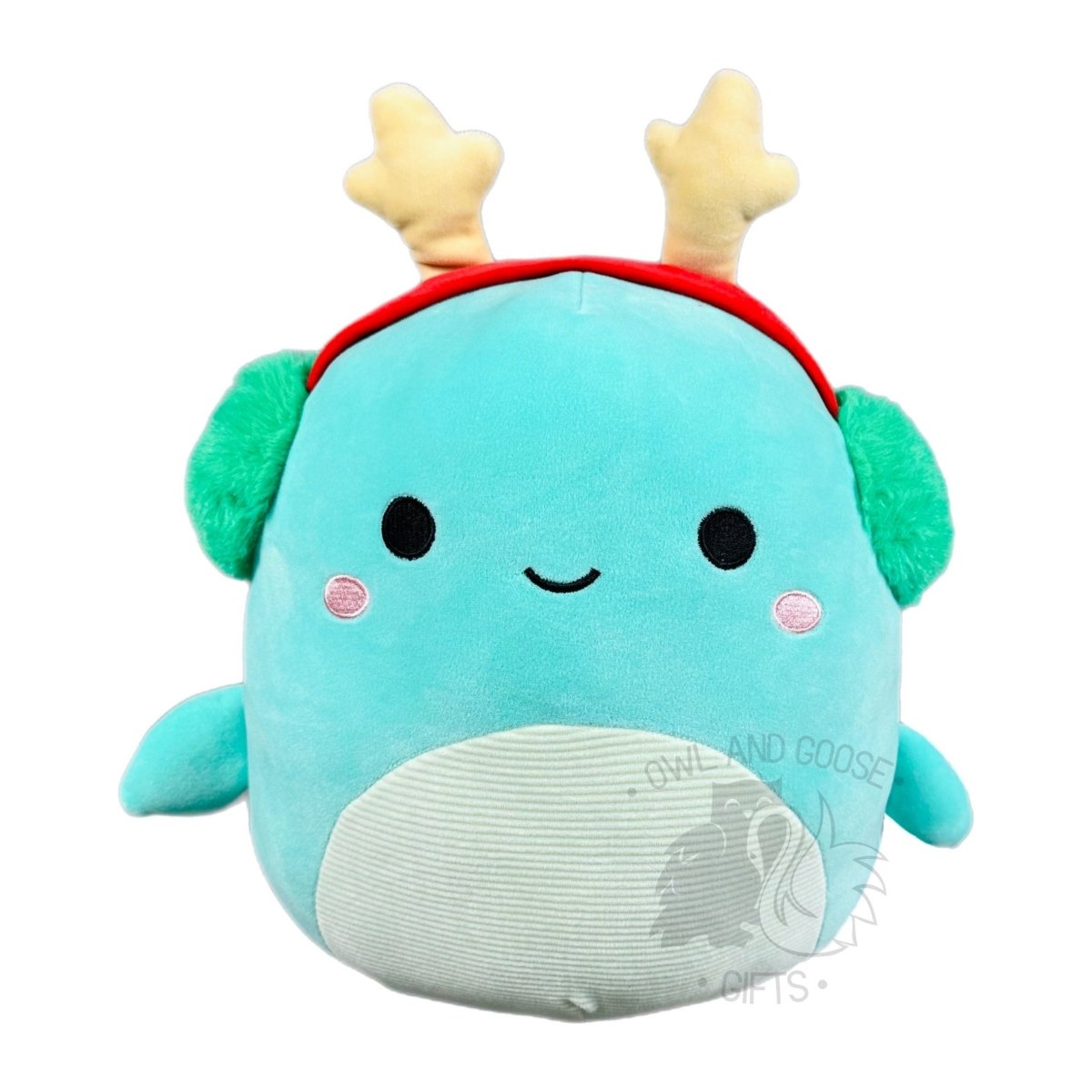Squishmallow 12 Inch Nessie the Loch Ness Monster with Earmuffs Christmas Plush Toy *FINAL SALE*