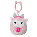 Squishmallow 3.5 Inch Lala the Lamb with Ornament Christmas Plush Clip