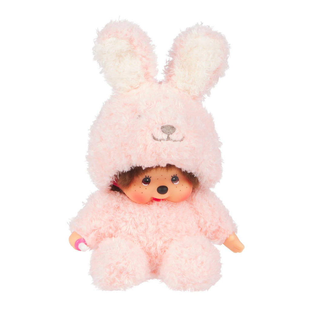 Monchhichi 7 Inch Sitting Fluffy Bunny Plush Doll Toy