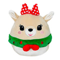 Squishmallow 8 Inch Clarice with Wreath Rudolph Christmas Plush Toy