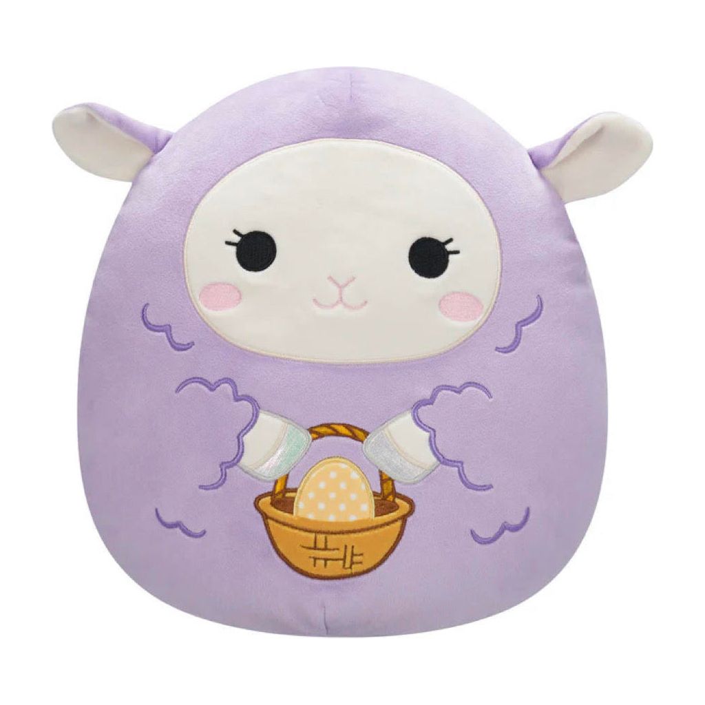Squishmallow 12 Inch Beatrice the Lamb with Basket Easter Plush Toy