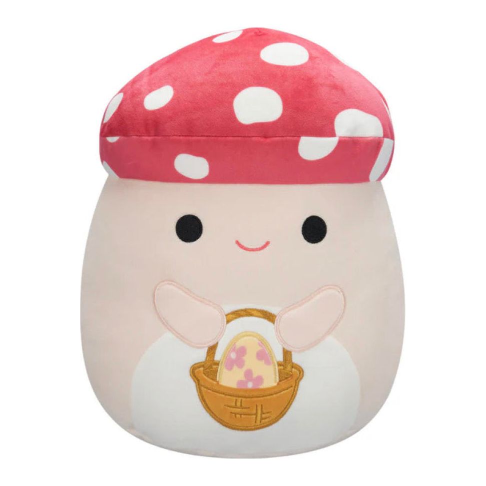 Squishmallow 12 Inch Malcolm the Mushroom with Basket Easter Plush Toy