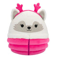 Squishmallow 8 Inch Gracelynn the Fox with Pink Puffer Jacket Christmas Plush Toy