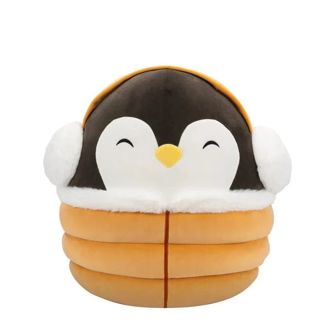 Squishmallow 8 Inch Luna the Penguin with Yellow Puffer Jacket Christmas Plush Toy