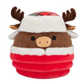 Squishmallow 12 Inch Maurice the Moose with Red Puffer Jacket Christmas Plush Toy