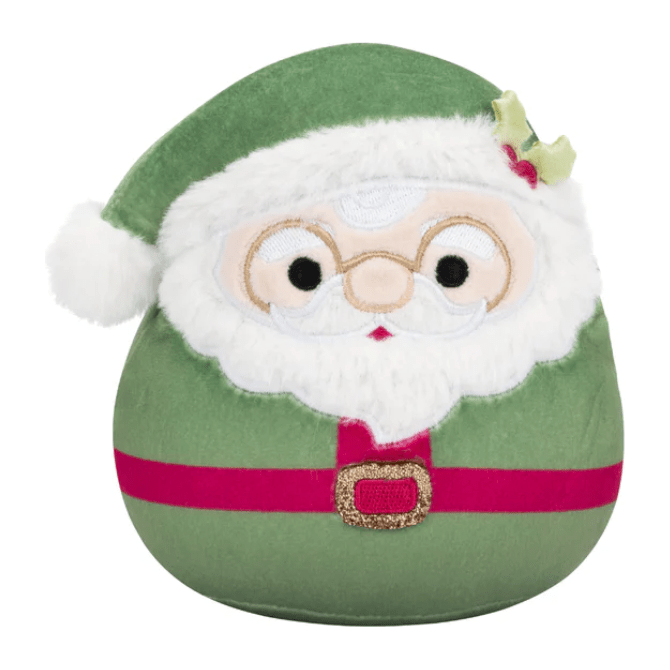 Squishmallow 8 Inch Nick the Santa with Green Suit Christmas Plush Toy