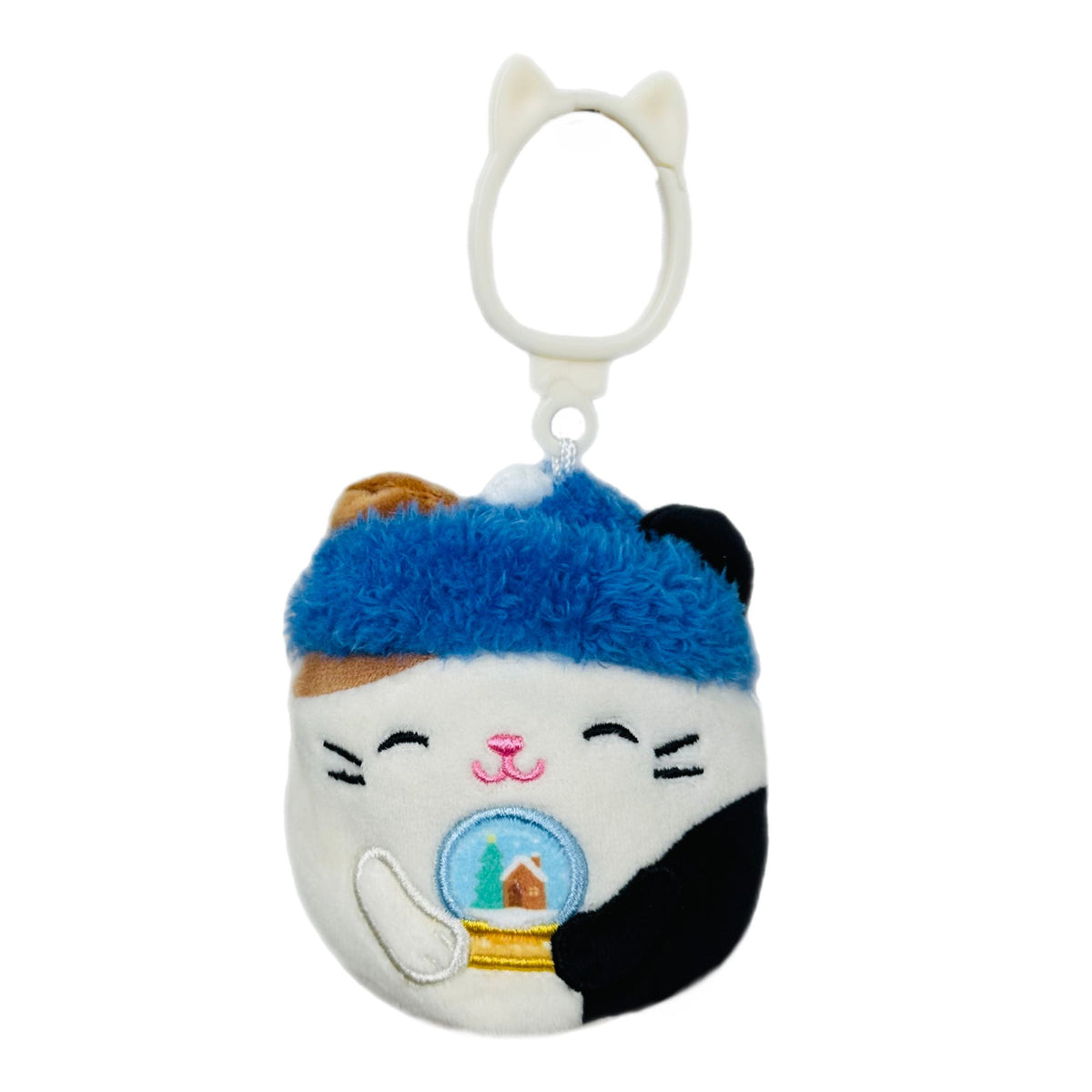 Squishmallow 3.5 Inch Cam the Cat with Snowglobe Christmas Plush Clip