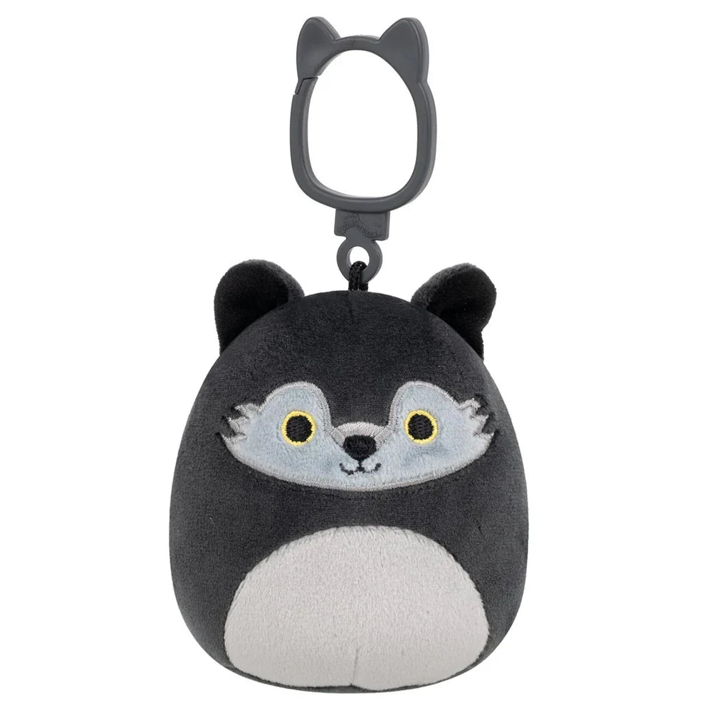 Squishmallow 3.5 Inch Dmitri the Wolf Plush Clip