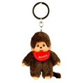 Monchhichi 4 Inch Classic Plush Keychain - Red Boy