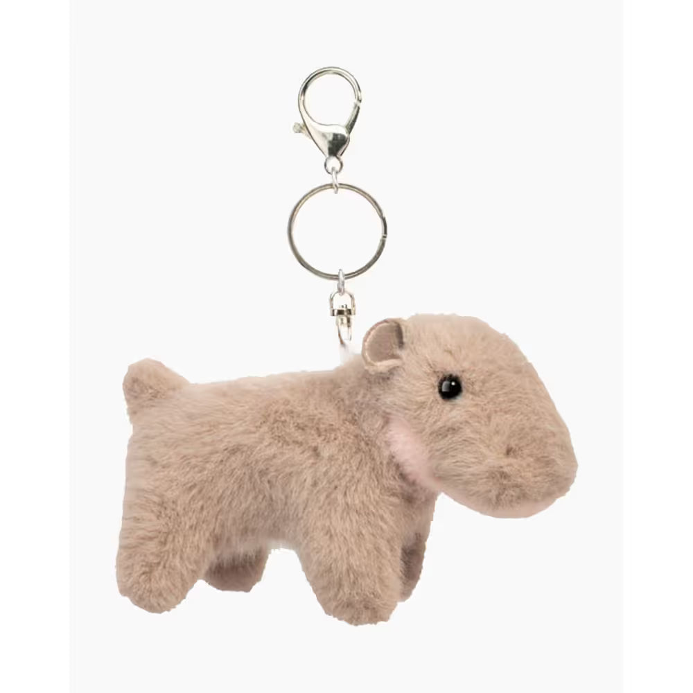 Douglas 5 Inch Hippo Bag Charm Plush Clip