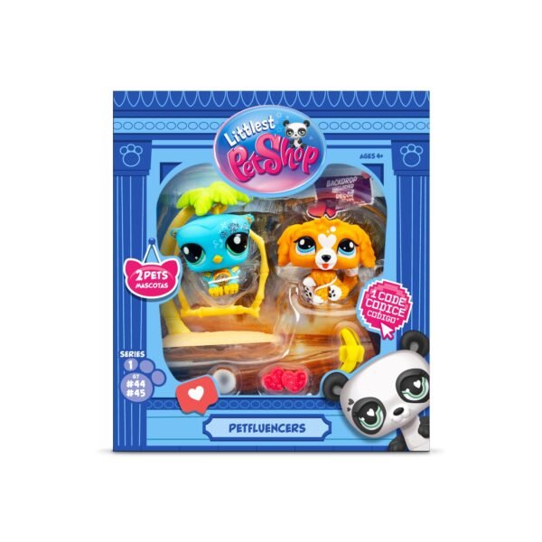 Littlest Pet Shop Gen 7 Petfluencer Pairs Sunset Pals Play Set - Owl #44 and Spaniel #45