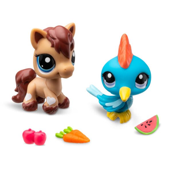 Littlest Pet Shop Gen 7 Pet Pairs Play Set - Pony #19 and Woodpecker #23
