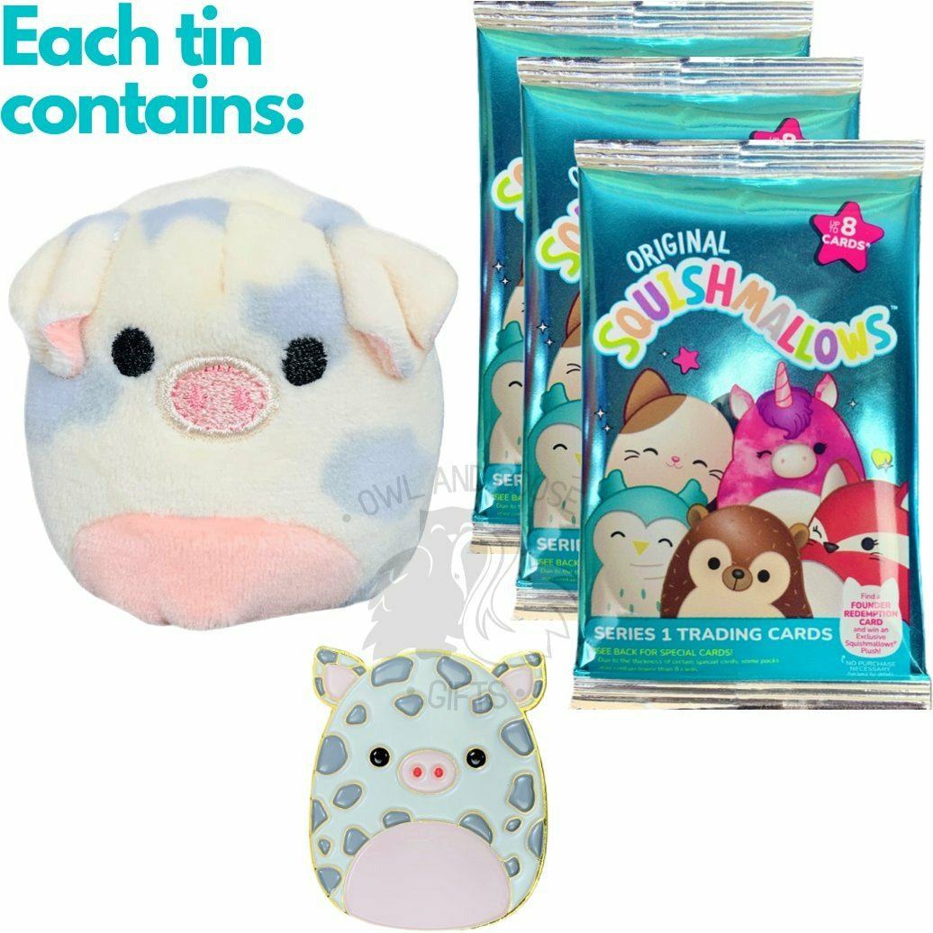 Squishmallow Micro Mallow Rosie the Pig Collector's Tin