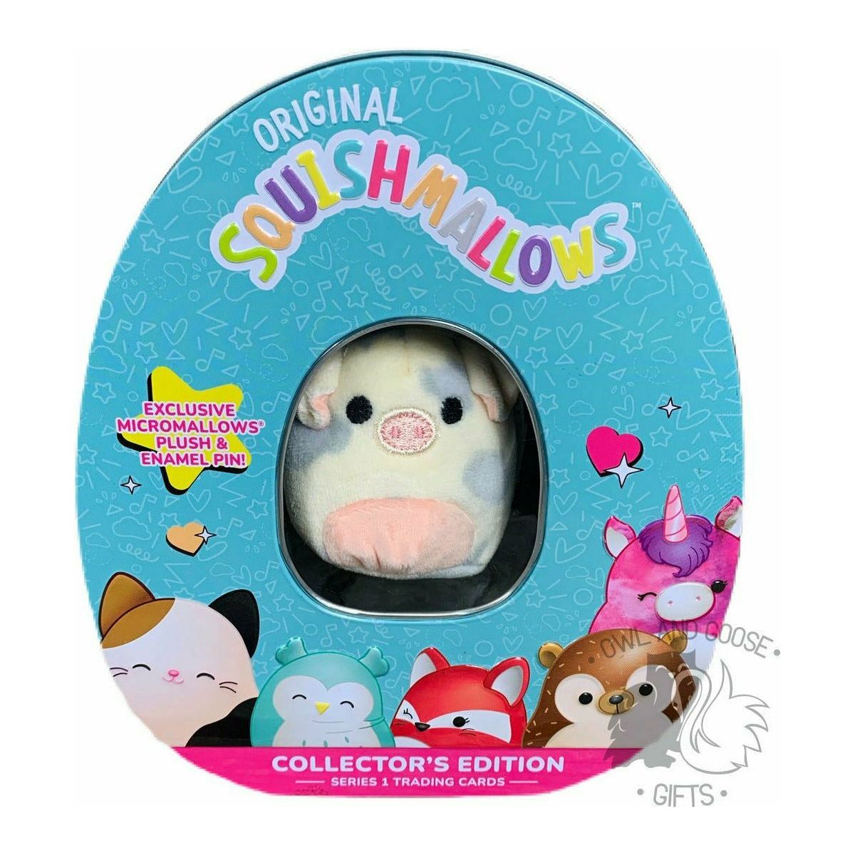 Squishmallow Micro Mallow Rosie the Pig Collector's Tin