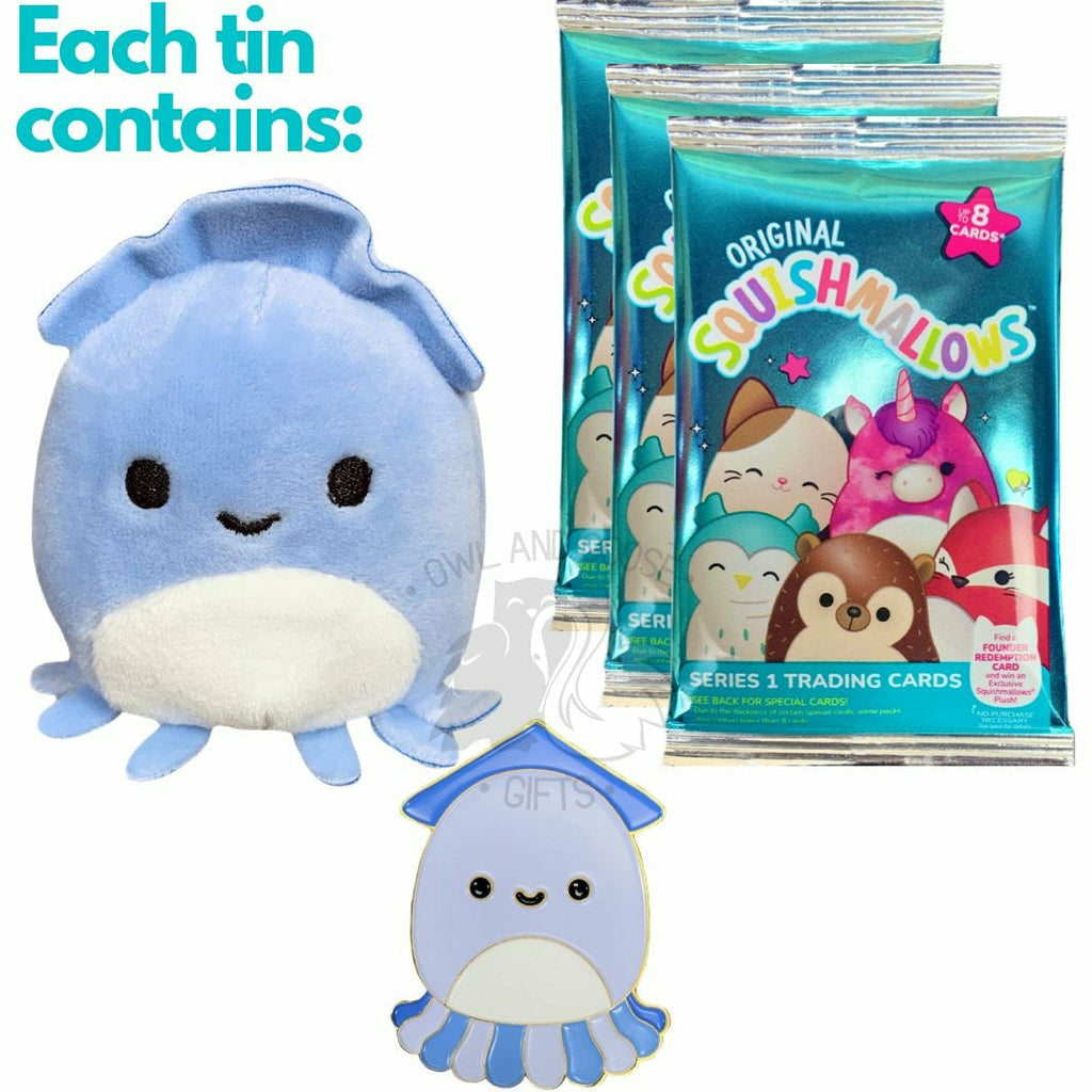 Squishmallow Micro Mallow Stacy the Squid Collector's Tin