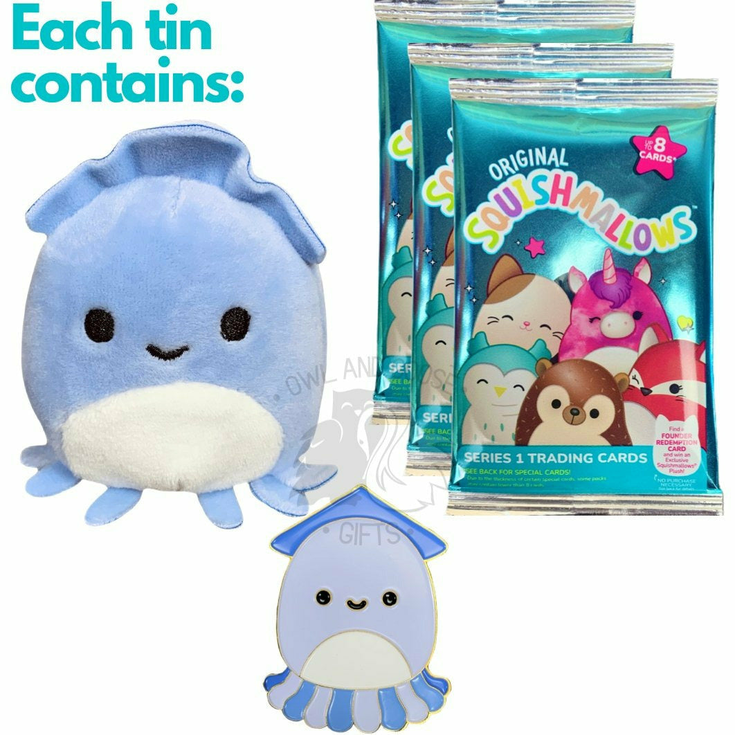 Squishmallow Micro Mallow Stacy the Squid Collector's Tin