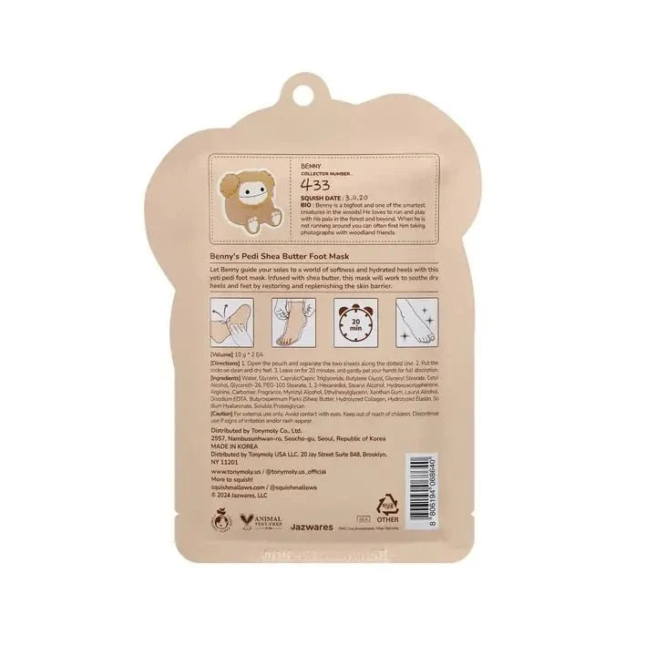Squishmallow X TONYMOLY Benny's Pedi Foot Mask