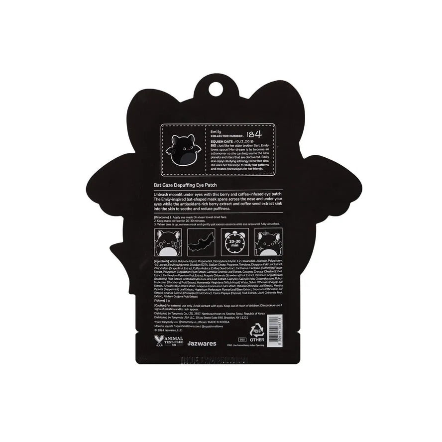 Squishmallow X TONYMOLY Emily's Bat Gaze Depuffing Eye Mask