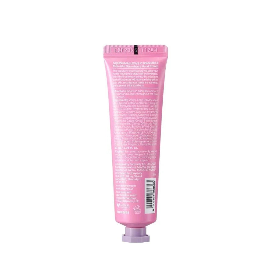 Squishmallow X TONYMOLY Patty's Moo-tiful Strawberry Hand Cream