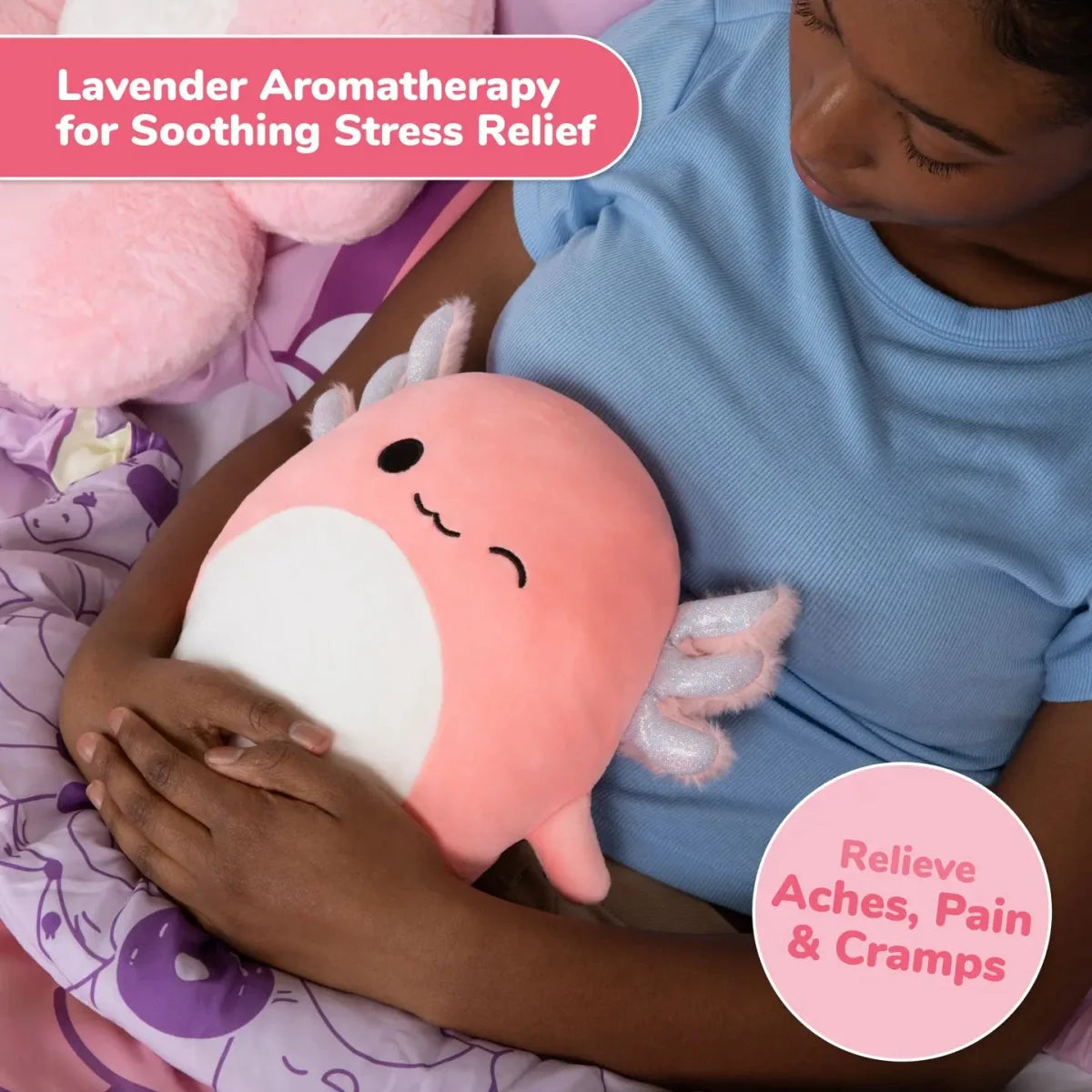 Squishmallow Archie the Axolotl Heating Pad by What Do You Meme
