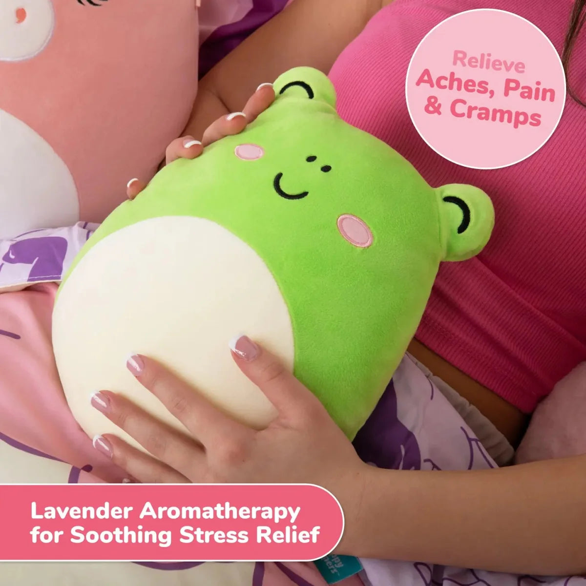 Squishmallow Wendy the Frog Heating Pad by What Do You Meme